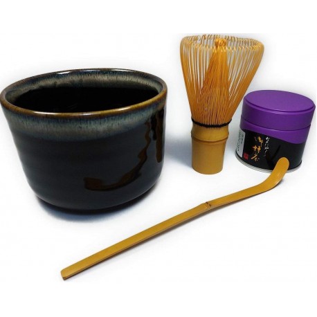 Set de 4 accesorios para la ceremonia del té Chado (hechos en Japón Kioto)