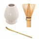 Set de 3 utensilios para la ceremonia del té japonesa, chado: chaki, chashaku, chasen