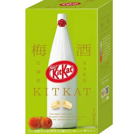 Kit Kat con sabor a licor ciruela ume sake japonés edición limitada